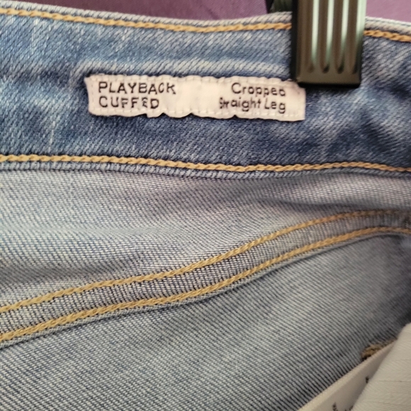 Dear John Playback Cropped Straight Boyfriend Denim Jeans Distressed. Size 25 - Picture 6 of 6